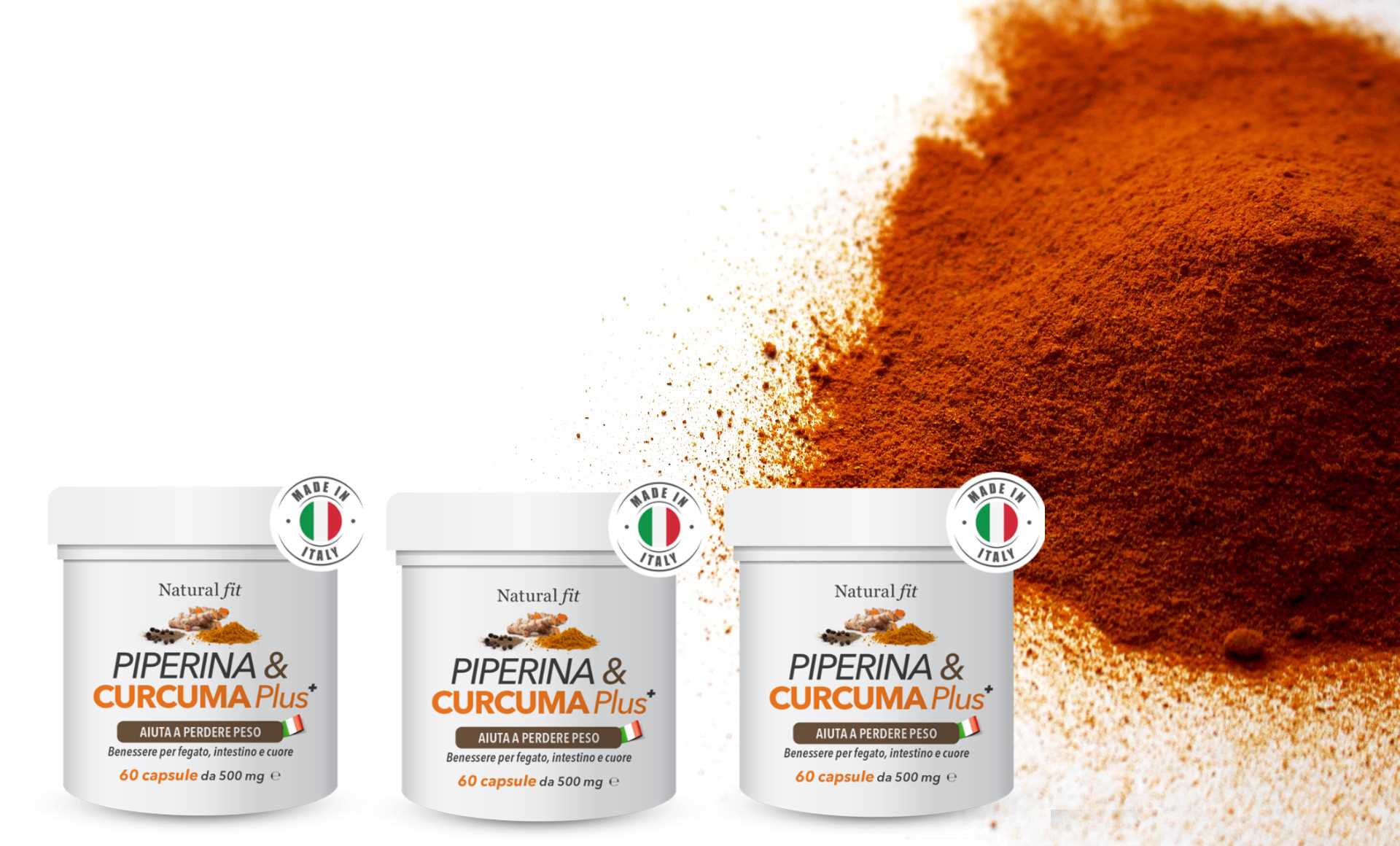 Piperina e Curcuma Plus, gli integratori per dimagrire in modo sano