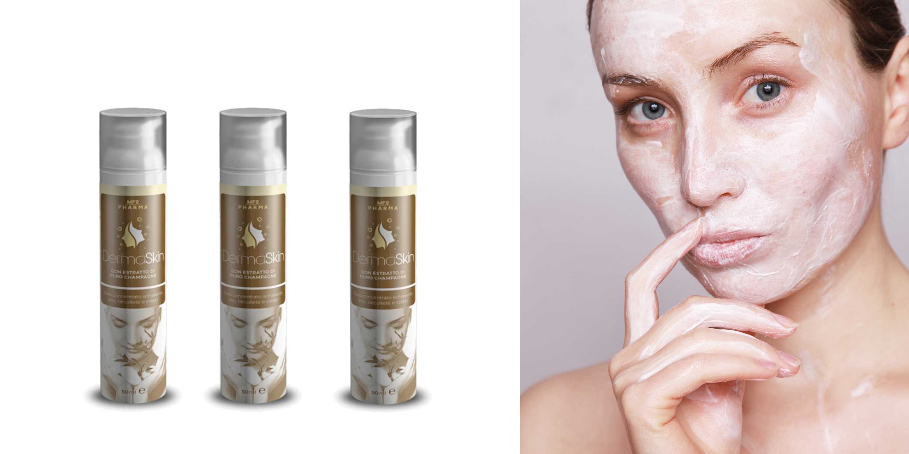 DermaSkin: crema schiarente per viso, décolleté e corpo